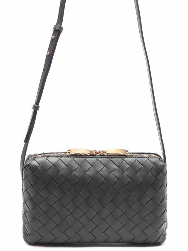 Intrecciato Leather Mini Cross Bag Fondente - BOTTEGA VENETA - BALAAN 5