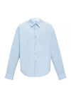 Chest Pocket Boxy Fit Poplin Long Sleeve Shirt Sky Blue - AMI - BALAAN 2