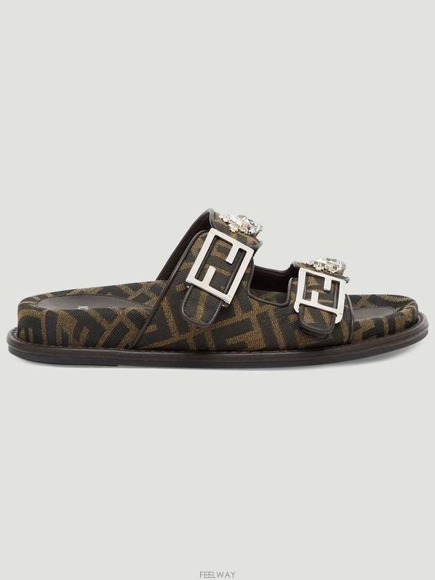 Feel Logo Slippers Black - FENDI - BALAAN 3