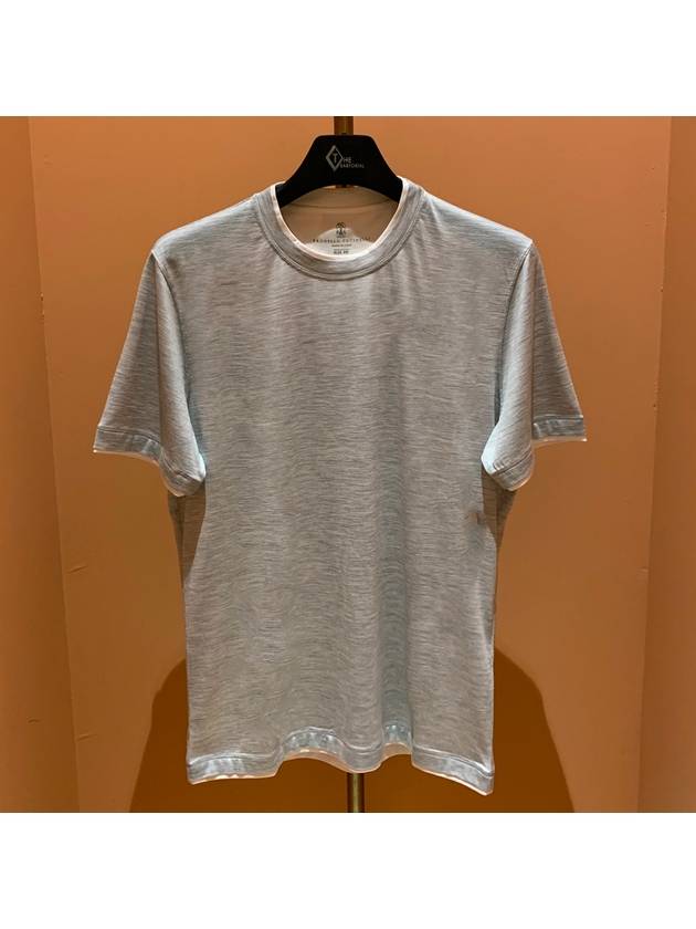 Silk Blending Short Sleeve T-Shirt Grey - BRUNELLO CUCINELLI - BALAAN 2