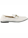 Women's Double T Leather Loafers White - TOD'S - BALAAN 3