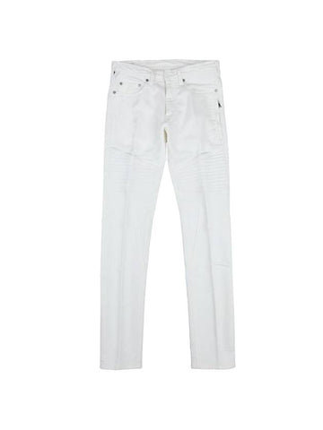 Men's Skinny Fit Biker Jeans White - NEIL BARRETT - BALAAN 1