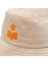 Embroidered Logo Cotton Bucket Hat Beige - ISABEL MARANT - BALAAN 5