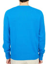 Crew Neck Lambswool Knit Top Blue - DRUMOHR - BALAAN 5