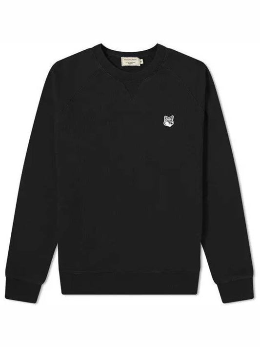 Grey Fox Head Patch Classic Sweatshirt Black - MAISON KITSUNE - BALAAN 2