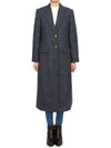 Solid Shetland Wide Lapel Single Coat Blue - THOM BROWNE - BALAAN 2