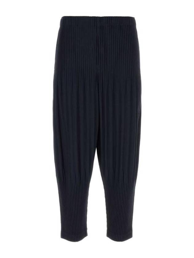 Pleated Straight Pants Navy - ISSEY MIYAKE - BALAAN 1