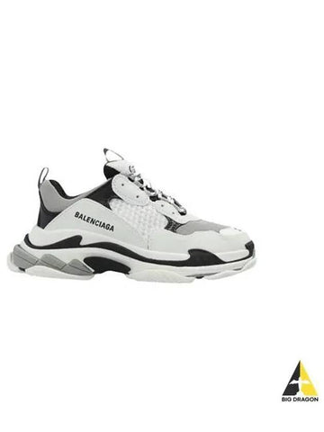 Kids Triple S Sneakers White Black 654251 W2CA8 - BALENCIAGA - BALAAN 1