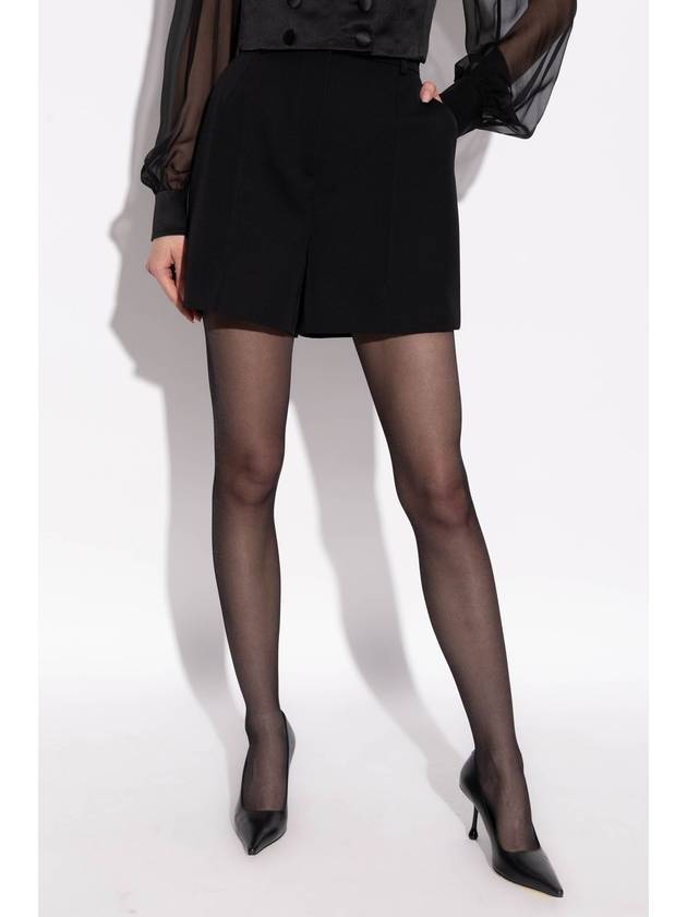 Wool Gabardin Tuxedo Shorts Black - DOLCE&GABBANA - BALAAN 4