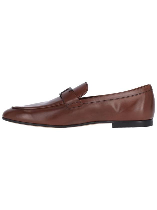 Men's T Timeless Leather Loafer Brown - TOD'S - BALAAN 4