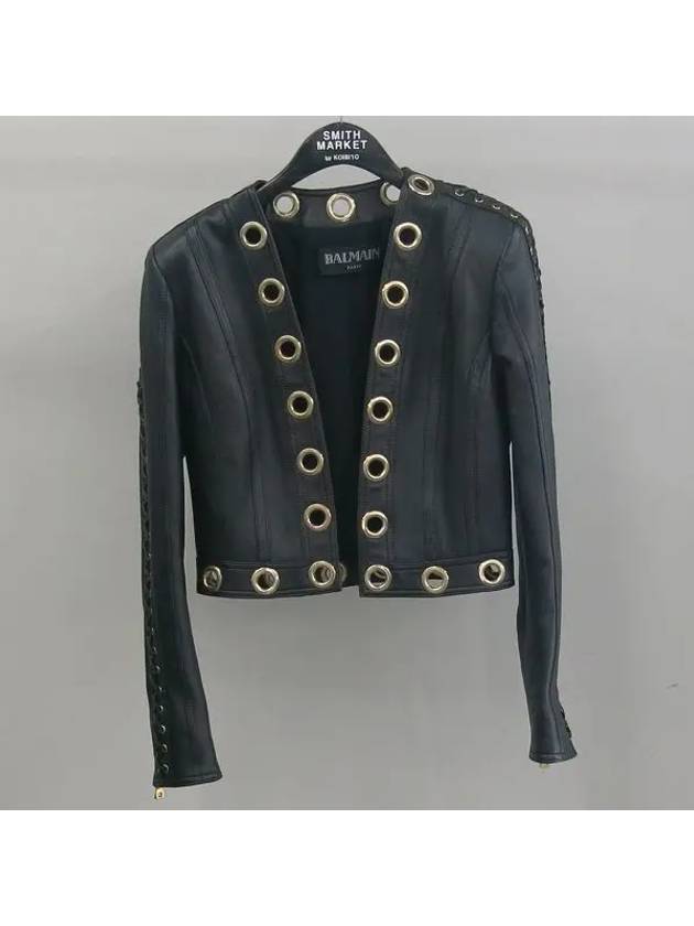 Smith Market BM673Z0095 leather jacket women s clothing - BALMAIN - BALAAN 1