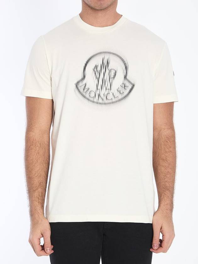 Blurred Logo T-Shirt - MONCLER - BALAAN 1