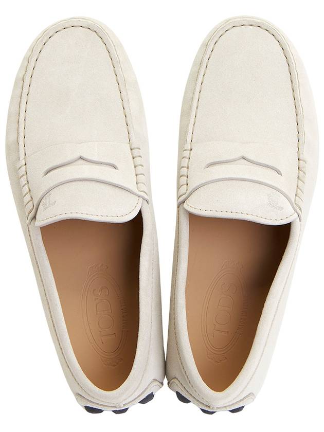 Gommino Bubble Suede Driving Shoes Ivory - TOD'S - BALAAN 3