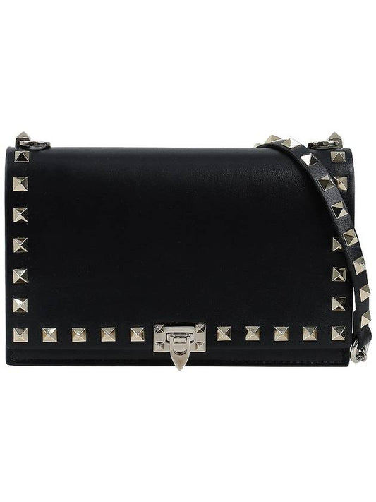 Rockstud Shoulder Bag Black - VALENTINO - BALAAN 2