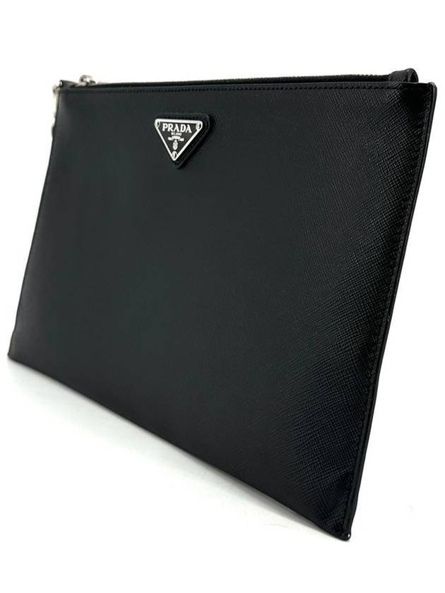 Saffiano triangle logo strap clutch medium 2NH005 - PRADA - BALAAN 3