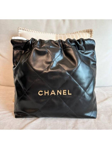 22 Bag Small Black Gold Chain AS3260 - CHANEL - BALAAN 1