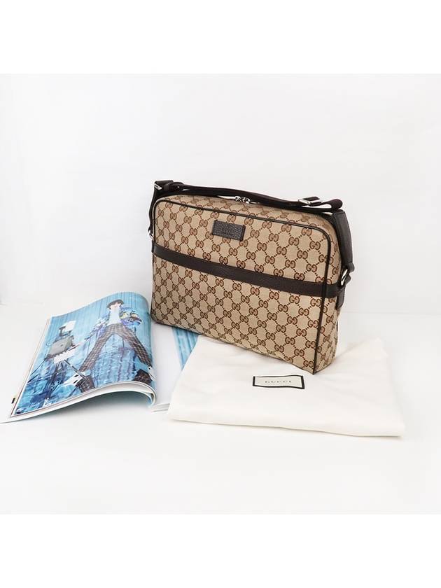 GG Monogram Canvas Messenger Bag Beige - GUCCI - BALAAN 10