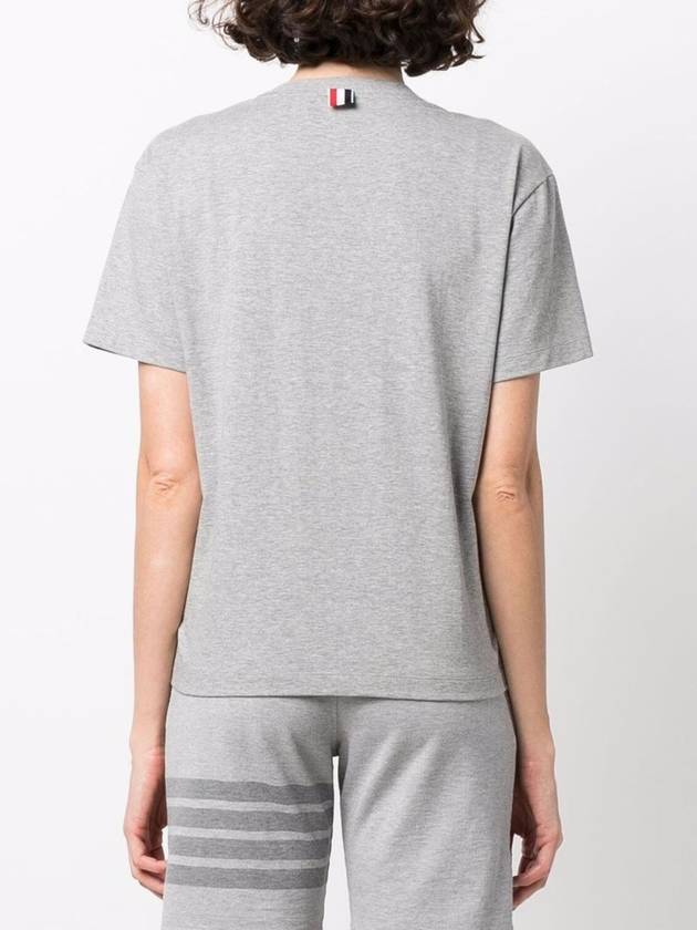 Midweight Jersey Boxy Pocket Short Sleeve T-Shirt Light Grey - THOM BROWNE - BALAAN 5