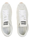 SN White suede leather sneakers for men 5E114E 054 F0009 - MIU MIU - BALAAN 7