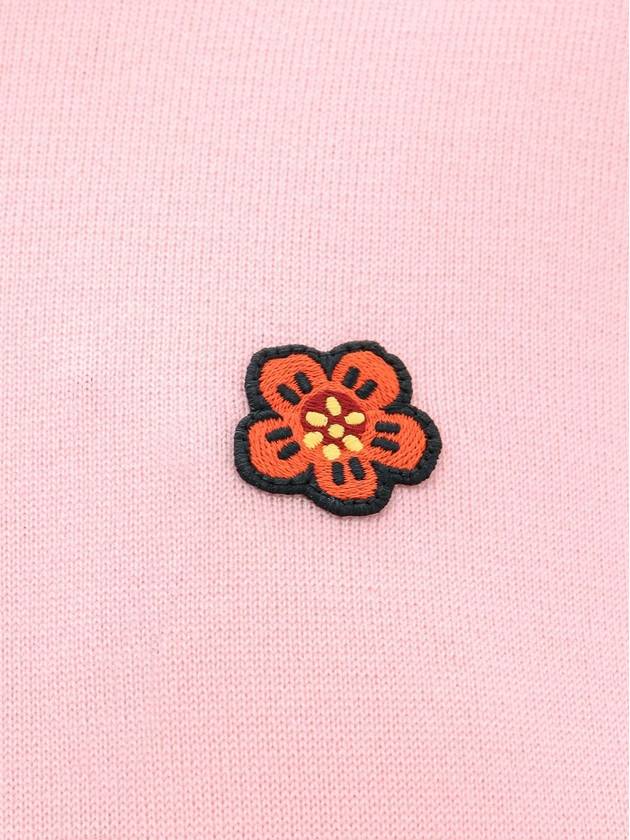 Boke Flower Logo Wool Knit Top Pink - KENZO - BALAAN 4