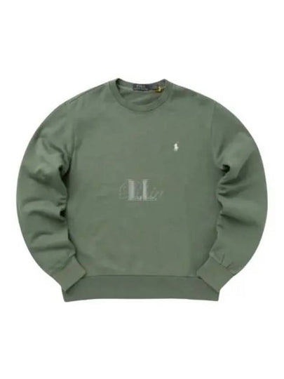 Embroidered Pony Logo Crew Neck Cotton Sweatshirt Green - POLO RALPH LAUREN - BALAAN 2