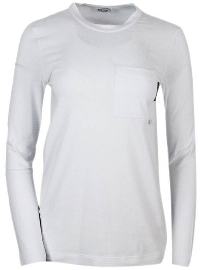 Pocket Long Sleeve T-Shirt White - BRUNELLO CUCINELLI - BALAAN 2