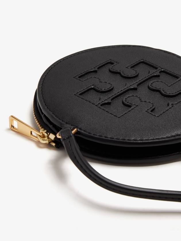 Ella Round Card Wallet Black - TORY BURCH - BALAAN 4