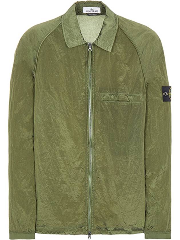 Nylon Metal Overshirt Zip-Up Jacket Olive - STONE ISLAND - BALAAN 2