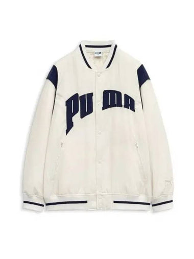 The Fanbase Varsity Bomber Jacket White - PUMA - BALAAN 1