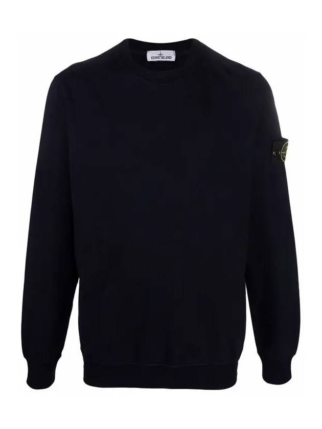 Wappen Patch Cotton Stretch Fleece Sweatshirt Navy - STONE ISLAND - BALAAN 3