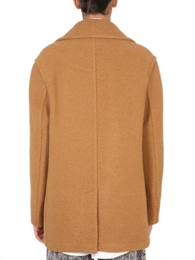 Boucle Wool Midi Double Coat Camel - MARNI - BALAAN 4