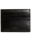 Men's Calfskin Leather Metal Card Wallet Black - SALVATORE FERRAGAMO - BALAAN 3