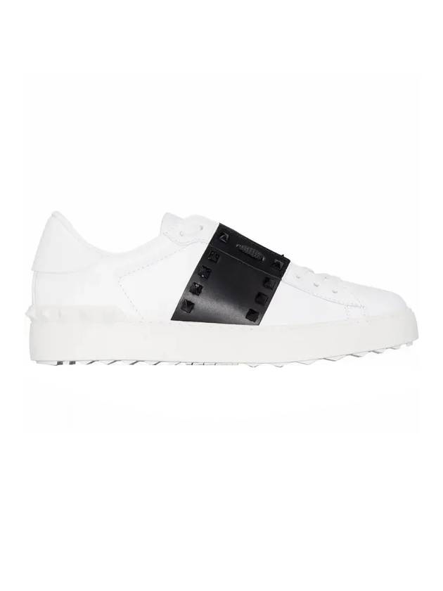 Rockstud Untitled Low Top Sneakers White Black - VALENTINO - BALAAN 1