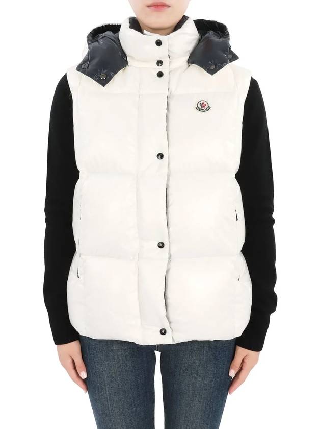 Kids LUZULE Hooded Padded Vest Ivory 1A00027 68950 034 12 14A Adults can be worn - MONCLER - BALAAN 3