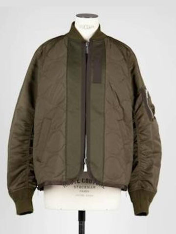 Nylon Twill Ripstop Jacket Green - SACAI - BALAAN 1