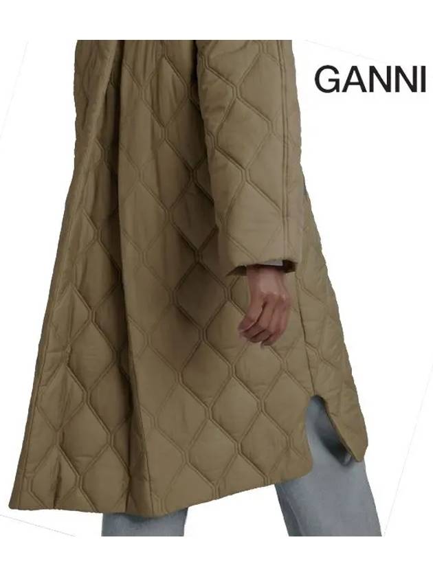 Quilt Midi Padding Green - GANNI - BALAAN 7