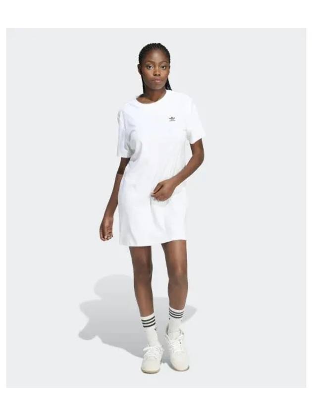 Trefoil Short Sleeve Short Dress White - ADIDAS - BALAAN 2