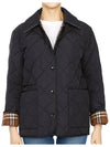 Diamond Quilted Nylon Canvas Jacket Black - BURBERRY - BALAAN.