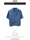 Oblique Cotton Jacquard Short Sleeve Shirt Blue - DIOR - BALAAN 3