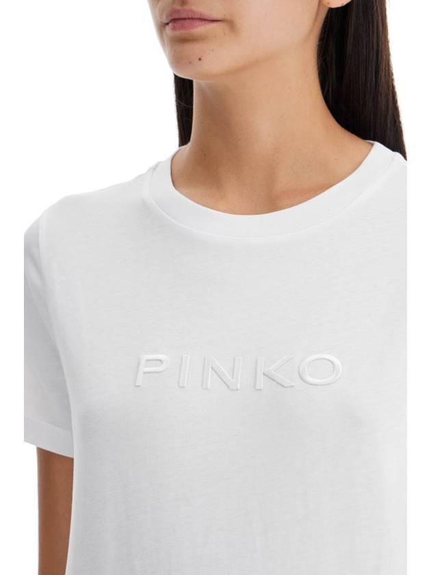 short-sleeved t-shirt with logo - PINKO - BALAAN 4