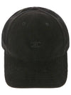 AA01C665W 38OW Triomphe Corduroy Black Ball Cap - CELINE - BALAAN 1