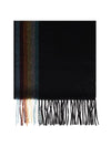 Signature Stripe Cashmere Muffler Black - PAUL SMITH - BALAAN 1