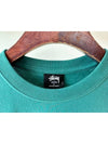 Women's Slim Crop Short Sleeve T-Shirt Green - STUSSY - BALAAN 9