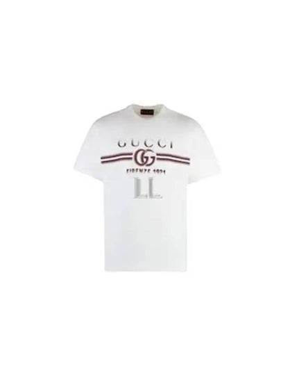 Cotton Print Short Sleeve T-Shirt White - GUCCI - BALAAN 2