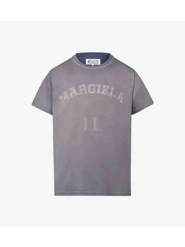 Logo Cotton Jersey Short Sleeve T-Shirt Lilac - MAISON MARGIELA - BALAAN 2