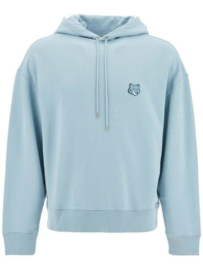 Bold Fox Head Patch Oversize Hoodie Blue - MAISON KITSUNE - BALAAN 2