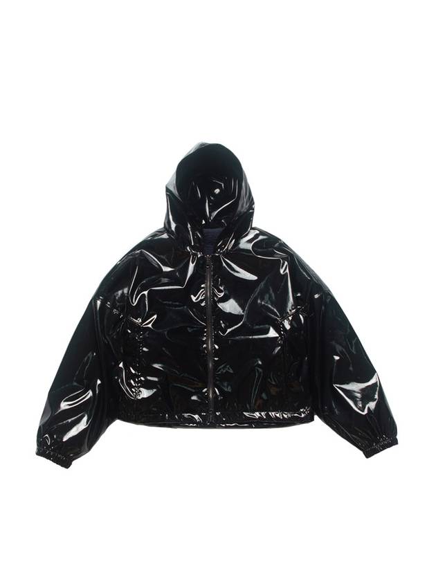 REVERSIBLE GLOSSY HOOD ZIP UPBLACK - DON’T ASK MY PLAN - BALAAN 1