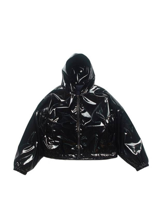 REVERSIBLE GLOSSY HOOD ZIP UPBLACK - DON’T ASK MY PLAN - BALAAN 2