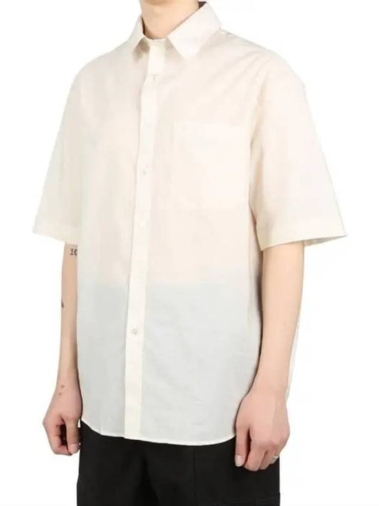 regular collar short sleeve shirt ivory - LEMAIRE - BALAAN.