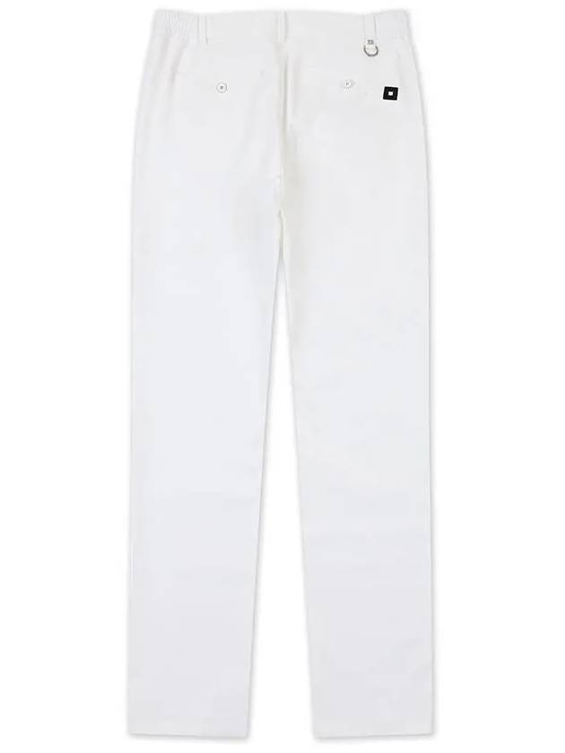 Golfwear Men's Casual Cotton Touch Straight Pants White - ONOFF - BALAAN 3